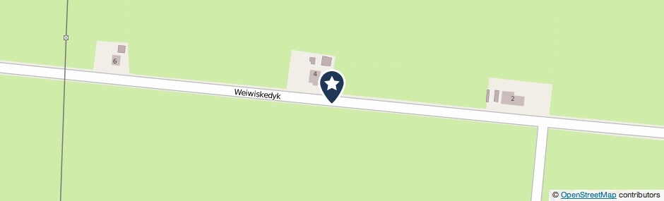 Kaartweergave Weiwiskedyk in Wytgaard
