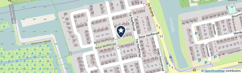 Kaartweergave Betje Wolffstraat 12 in Zaandam