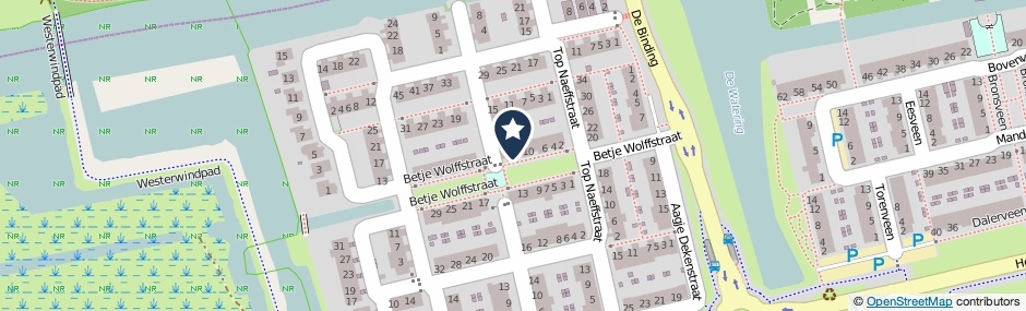 Kaartweergave Betje Wolffstraat 14 in Zaandam