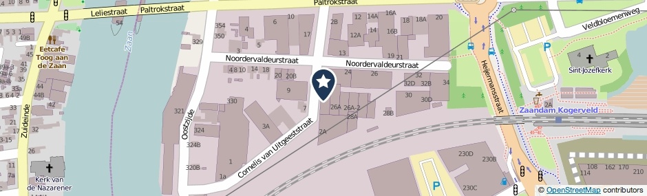 Kaartweergave Cornelis Van Uitgeeststraat 2 in Zaandam