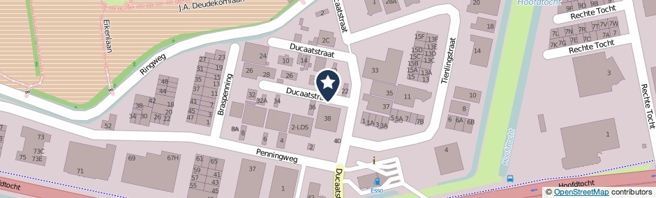 Kaartweergave Ducaatstraat in Zaandam