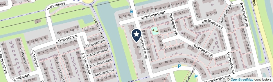 Kaartweergave Hensbroekstraat 19 in Zaandam