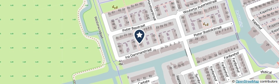 Kaartweergave Ina Dammanstraat 22 in Zaandam