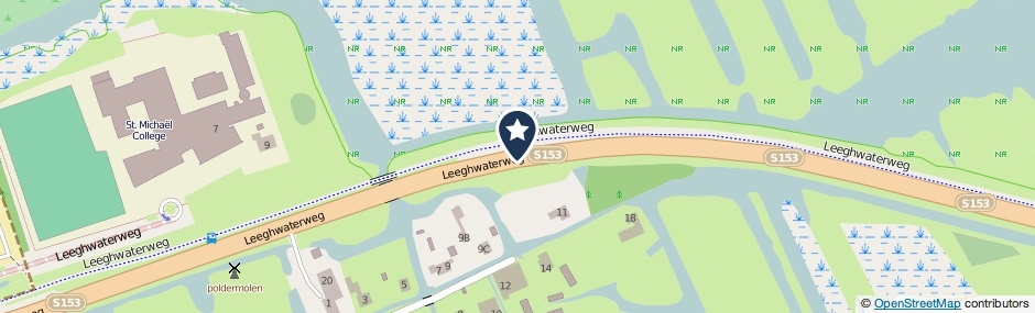 Kaartweergave Leeghwaterweg in Zaandam