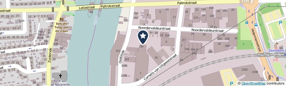 Kaartweergave Noordervaldeurstraat 12-F in Zaandam