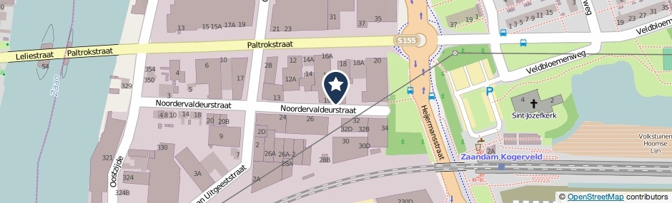 Kaartweergave Noordervaldeurstraat 21 in Zaandam
