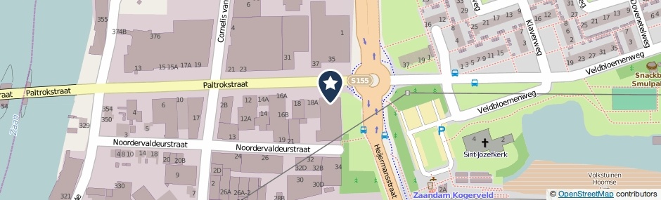 Kaartweergave Noordervaldeurstraat 25 in Zaandam