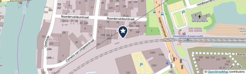Kaartweergave Noordervaldeurstraat 28-B in Zaandam
