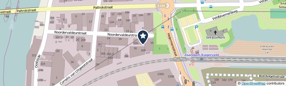 Kaartweergave Noordervaldeurstraat 32-B in Zaandam