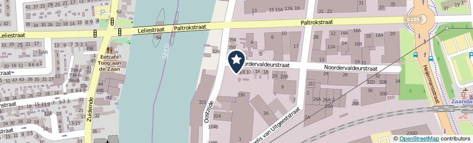 Kaartweergave Noordervaldeurstraat 4 in Zaandam