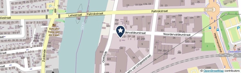 Kaartweergave Noordervaldeurstraat 6 in Zaandam