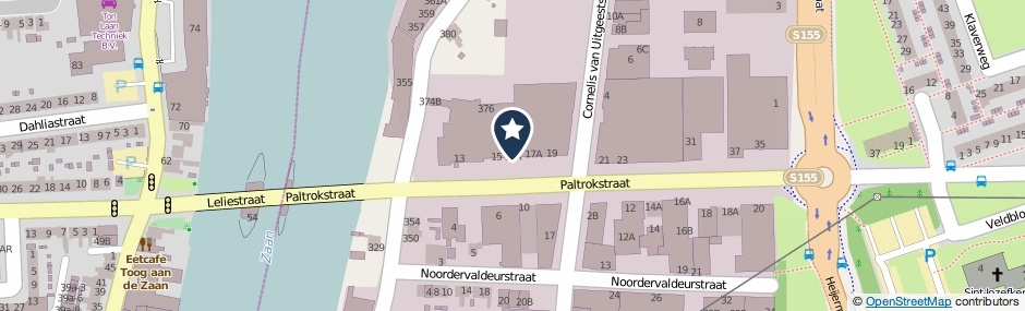Kaartweergave Paltrokstraat 15-A in Zaandam