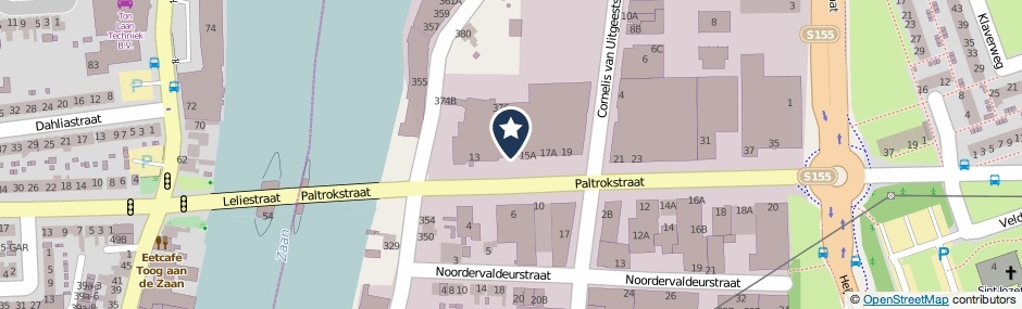 Kaartweergave Paltrokstraat 15 in Zaandam