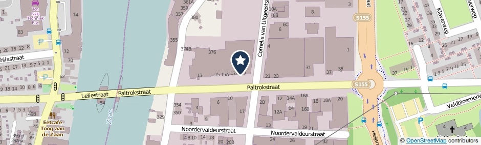 Kaartweergave Paltrokstraat 17-B in Zaandam