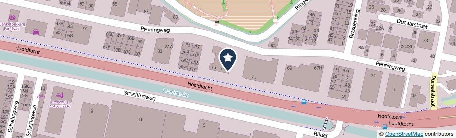 Kaartweergave Penningweg 73-D in Zaandam