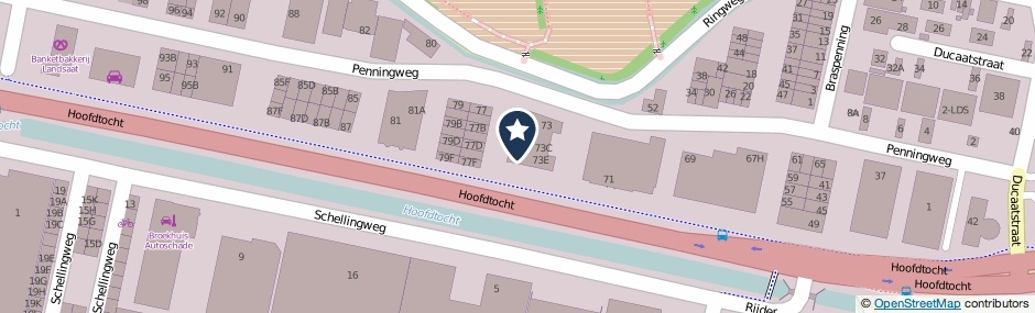 Kaartweergave Penningweg 75-C in Zaandam