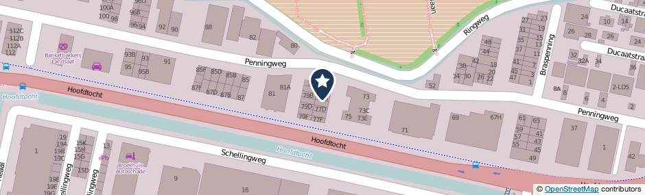 Kaartweergave Penningweg 77-B in Zaandam