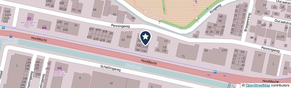 Kaartweergave Penningweg 77-C in Zaandam