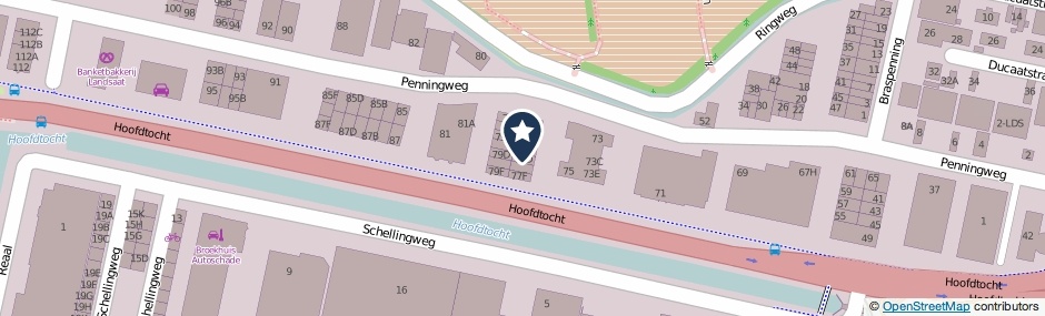 Kaartweergave Penningweg 77-D in Zaandam
