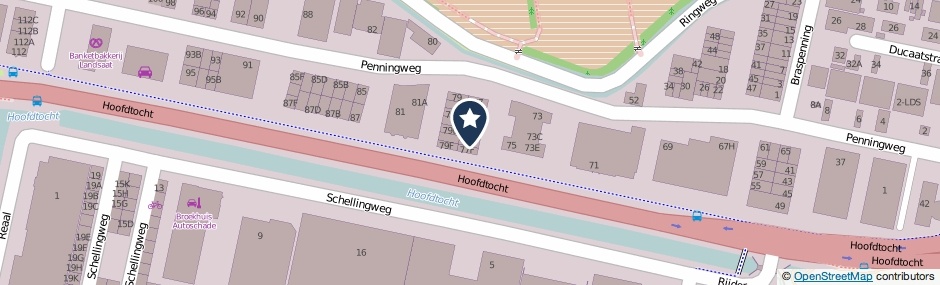 Kaartweergave Penningweg 77-E in Zaandam