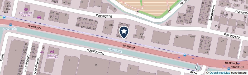 Kaartweergave Penningweg 77-F in Zaandam