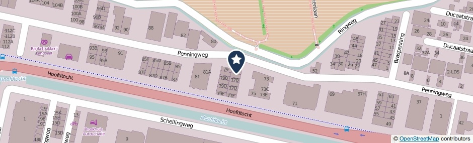 Kaartweergave Penningweg 77 in Zaandam