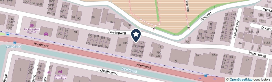 Kaartweergave Penningweg 79-A in Zaandam