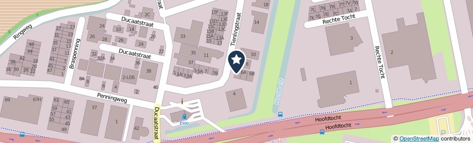 Kaartweergave Tienlingstraat 6 in Zaandam