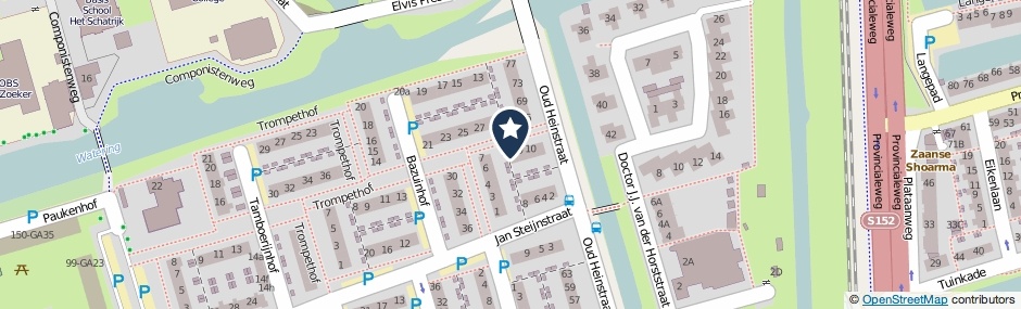 Kaartweergave Bazuinhof 8 in Zaandijk