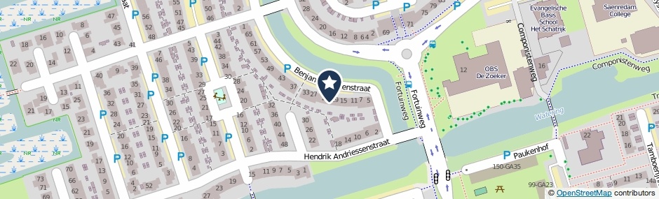 Kaartweergave Benjamin Brittenstraat 21 in Zaandijk