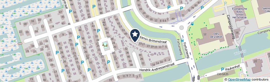 Kaartweergave Benjamin Brittenstraat 37 in Zaandijk