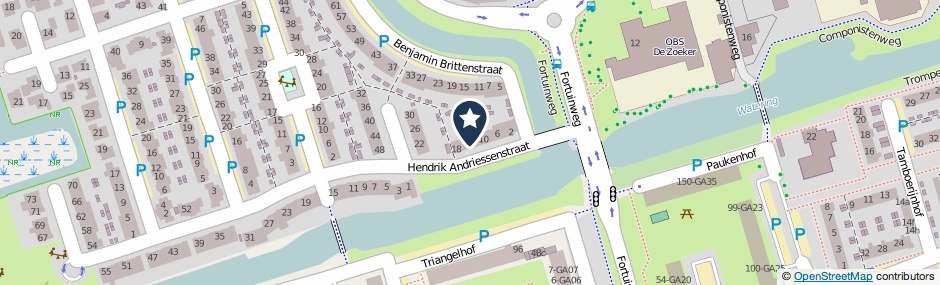 Kaartweergave Hendrik Andriessenstraat 14 in Zaandijk