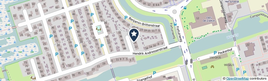 Kaartweergave Hendrik Andriessenstraat 28 in Zaandijk