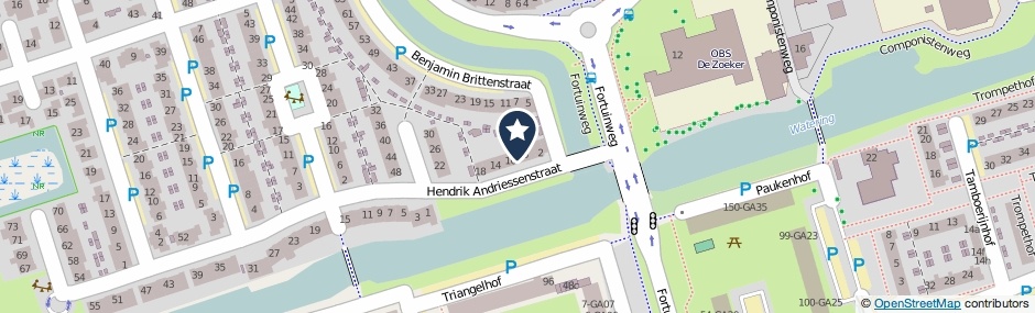 Kaartweergave Hendrik Andriessenstraat 8 in Zaandijk