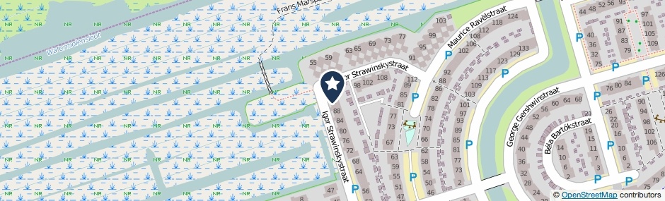 Kaartweergave Igor Strawinskystraat 92 in Zaandijk