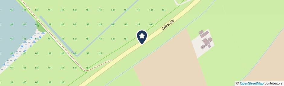 Kaartweergave Zalkerdijk in Zalk