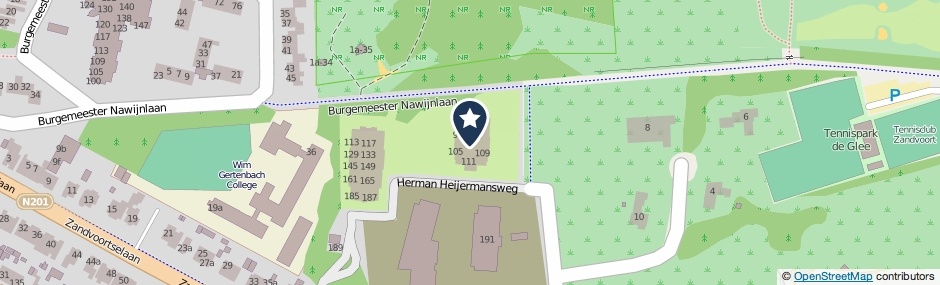 Kaartweergave Herman Heijermansweg 101 in Zandvoort
