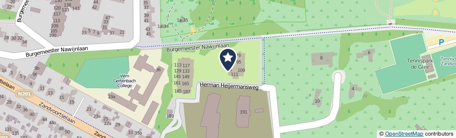 Kaartweergave Herman Heijermansweg 105 in Zandvoort
