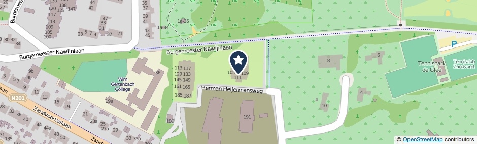 Kaartweergave Herman Heijermansweg 107 in Zandvoort