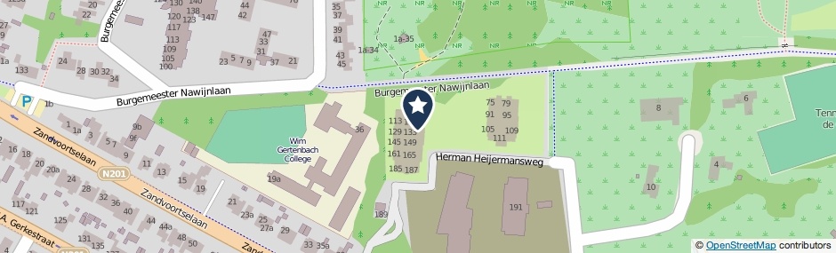Kaartweergave Herman Heijermansweg 127 in Zandvoort