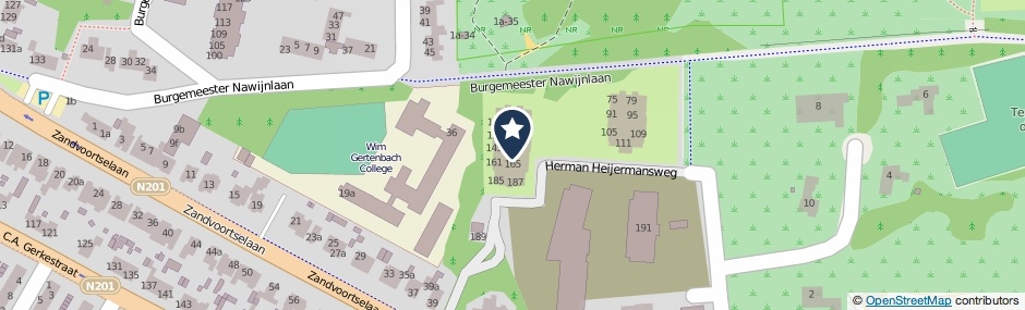 Kaartweergave Herman Heijermansweg 157 in Zandvoort
