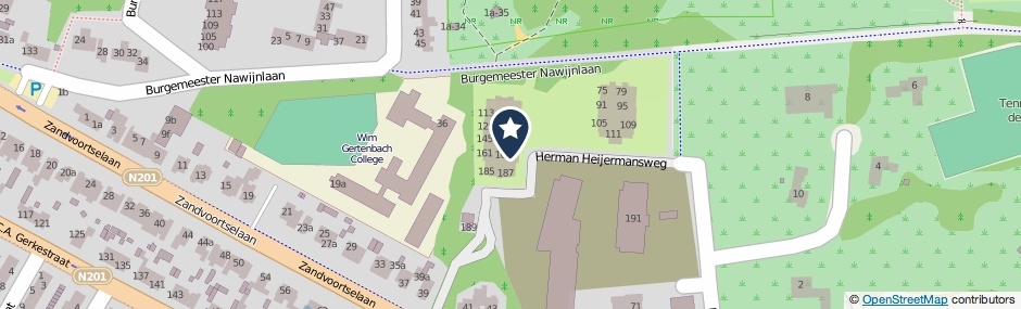 Kaartweergave Herman Heijermansweg 167 in Zandvoort