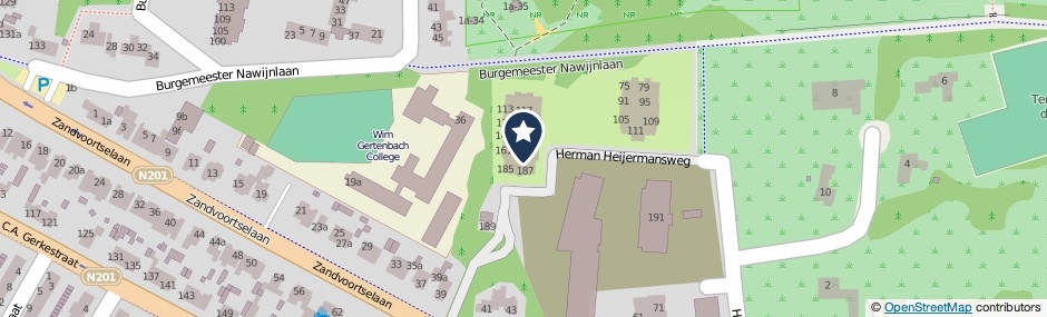Kaartweergave Herman Heijermansweg 173 in Zandvoort