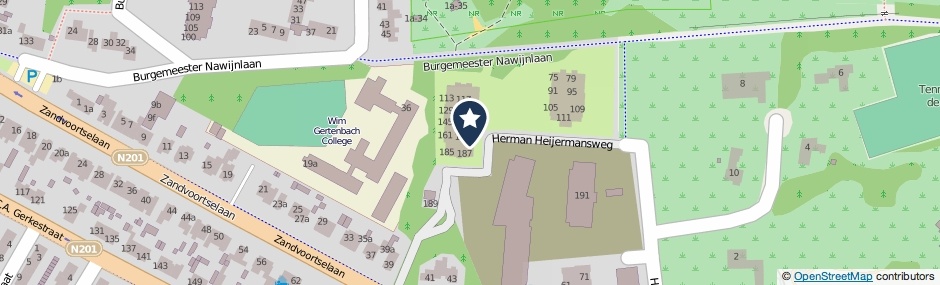 Kaartweergave Herman Heijermansweg 175 in Zandvoort