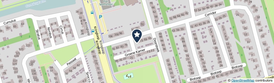 Kaartweergave Corridor 77 in Zeewolde