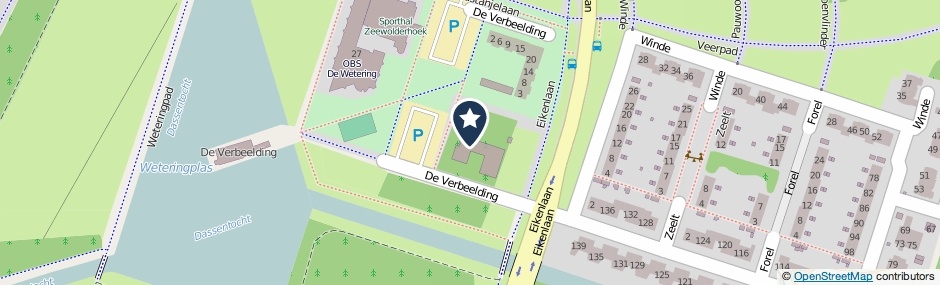 Kaartweergave De Verbeelding 21 in Zeewolde