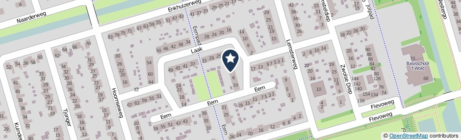 Kaartweergave Eem 2 in Zeewolde