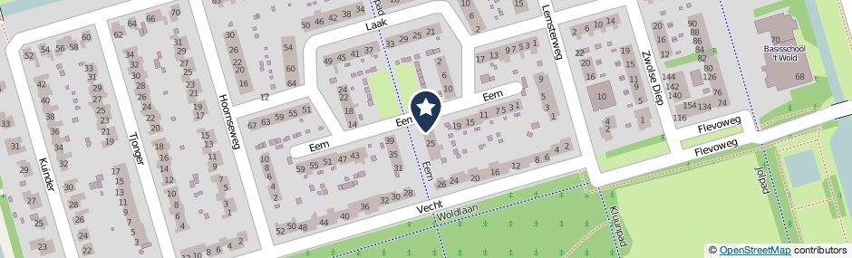 Kaartweergave Eem 21 in Zeewolde