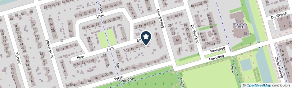 Kaartweergave Eem 3 in Zeewolde