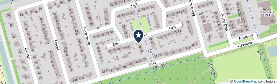 Kaartweergave Eem 39 in Zeewolde